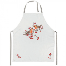  AMB.36718865 Christmas robins white kötény 70x85cm, 100% pamut lakástextília