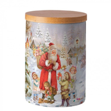 AMB.37517970 Santa bringing presents porcelán konyhai tároló 13,5x10cm papírárú, csomagoló és tárolóeszköz