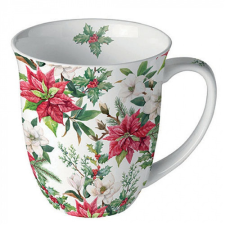  AMB.38418875 Christmas florals porcelánbögre 0,4l bögrék, csészék