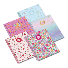  AMBAR Spirálfüzet A5, 80 lapos vonalas, Moonflower Cherry füzet