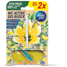 AMBI PUR WC Aktív gel-blok citrom és jázmin 2×45 g tisztító- és takarítószer, higiénia