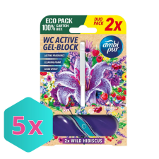 Ambi Pur Wild Hibiscus aktív WC illatosító 2x45g KARTON - 5 db illatosító, légfrissítő
