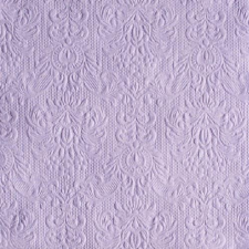 AMBIENTE 13304929 Elegance lavender dombornyomott papírszalvéta 33x33cm,15db-os asztalterítő és szalvéta