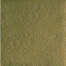 AMBIENTE 14011114 Elegance Olive Green papírszalvéta nagy, 40x40cm,15db-os asztalterítő és szalvéta