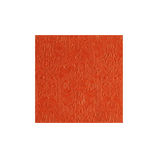 AMBIENTE AMB.12505502 Elegance orange dombornyomott papírszalvéta 25x25cm,15db-os asztalterítő és szalvéta