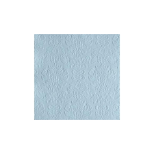 AMBIENTE AMB.13311106 Elegance pale blue dombornyomott papírszalvéta 33x33cm, 15db-os asztalterítő és szalvéta