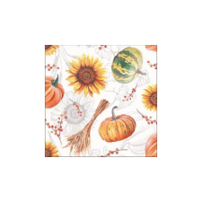 AMBIENTE AMB.13315635 Pumpkins &amp; Sunflowers papírszalvéta 33x33cm, 20db-os asztalterítő és szalvéta