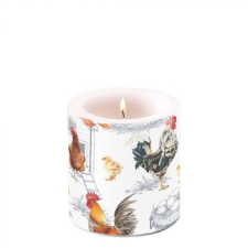 AMBIENTE Átvilágítós gyertya 8x7,5cm - Chicken Farm gyertya