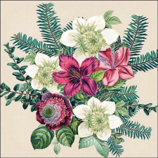  Ambiente Azalea and helleborus cream papírszalvéta 33x33cm, 20db-os papírárú, csomagoló és tárolóeszköz