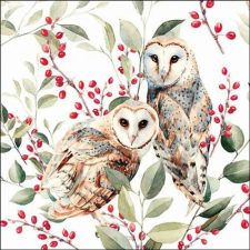Ambiente Barn owl couple papírszalvéta 33x33cm, 20db-os papírárú, csomagoló és tárolóeszköz