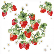 Ambiente Bunch of strawberries papírszalvéta 33x33cm, 20db-os papírárú, csomagoló és tárolóeszköz