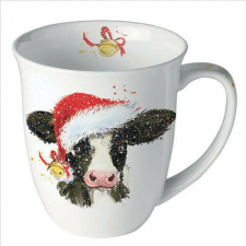 Ambiente Christmas cow bell porcelánbögre 0,4l bögrék, csészék
