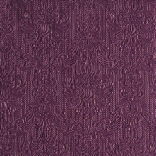 AMBIENTE Elegance aubergine dombornyomott papírszalvéta 33x33cm,15db-os konyhai eszköz
