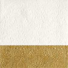 AMBIENTE Elegance Dip Gold dombornyomott papírszalvéta 33x33cm,15db-os konyhai eszköz