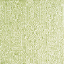 AMBIENTE Elegance Green pearl dombornyomott papírszalvéta 40x40cm,15db-os konyhai eszköz