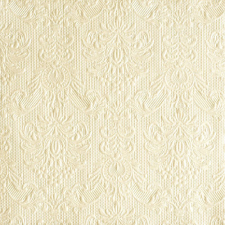 AMBIENTE Elegance pearl cream dombornyomott papírszalvéta 40x40cm,15db-os konyhai eszköz