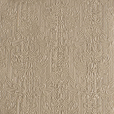 AMBIENTE Elegance taupe dombornyomott papírszalvéta 33x33cm,15db-os konyhai eszköz