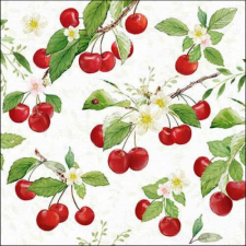 Ambiente Fresh cherries papírszalvéta 33x33cm, 20db-os papírárú, csomagoló és tárolóeszköz