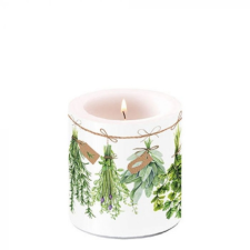 AMBIENTE Fresh Herbs átvilágítós gyertya 8x7,5cm gyertya