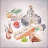 AMBIENTE Fromages papírszalvéta 33x33cm,20db-os