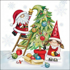 Ambiente Gonks decorating tree papírszalvéta 33x33cm, 20db-os papírárú, csomagoló és tárolóeszköz