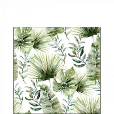 Ambiente Jungle leaves white papírszalvéta 25x25cm, 20db-os papírárú, csomagoló és tárolóeszköz