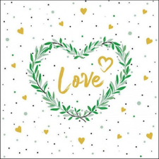 Ambiente Lots of love white papírszalvéta 33x33cm, 20db-os papírárú, csomagoló és tárolóeszköz