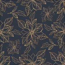 Ambiente Poinsettia outline black papírszalvéta 33x33cm, 20db-os papírárú, csomagoló és tárolóeszköz