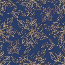Ambiente Poinsettia outline blue papírszalvéta 33x33cm, 20db-os papírárú, csomagoló és tárolóeszköz