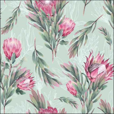 Ambiente Protea green papírszalvéta 33x33cm, 20db-os papírárú, csomagoló és tárolóeszköz