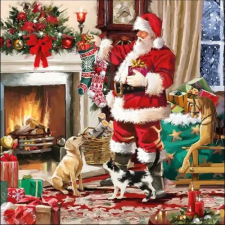 AMBIENTE Santa Interior papírszalvéta 33x33cm, 20db-os konyhai eszköz