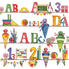 AMBIENTE School Start papírszalvéta 33x33cm,20db-os konyhai eszköz