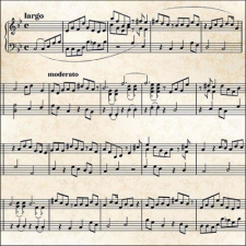 Ambiente Sheet music papírszalvéta 33x33cm, 20db-os papírárú, csomagoló és tárolóeszköz