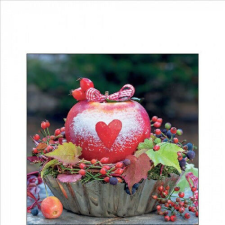 Ambiente Snow dusted apple papírszalvéta 25x25cm, 20db-os papírárú, csomagoló és tárolóeszköz