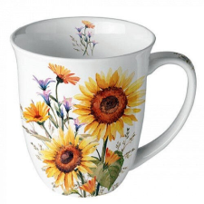 AMBIENTE Sunflowers porcelánbögre 0,4l bögrék, csészék