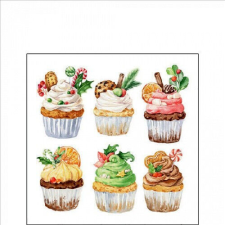 Ambiente Sweet Christmas white papírszalvéta 25x25cm, 20db-os papírárú, csomagoló és tárolóeszköz