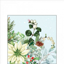 Ambiente White poinsettia papírszalvéta 25x25cm, 20db-os papírárú, csomagoló és tárolóeszköz