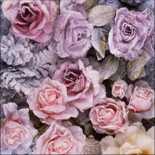 AMBIENTE Winter Roses papírszalvéta 33x33cm, 20db-os konyhai eszköz