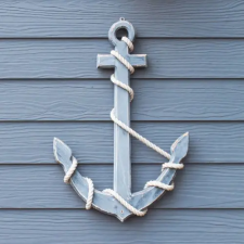 AMBIENTE Wooden Anchor blue papírszalvéta 33x33cm,20db-os konyhai eszköz