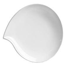 Ambition Desszertes tányér AMBITION Mango hullám fehér tányér és evőeszköz