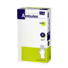  AMBULEX Latex Púderes Gumikesztyű "S" 100 db védőkesztyű