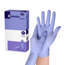  AMBULEX nitril gumikesztyű púdermentes lila XL, 100db/doboz védőkesztyű