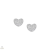 Amen ezüst szív fülbevaló - EFLHBBZ