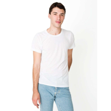 AMERICAN APPAREL AAPL401 szublimálható unisex rövid ujjú póló American Apparel, White-L férfi póló