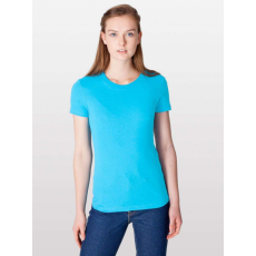AMERICAN APPAREL Női póló American Apparel AA2102 Fine Jersey Rövid Ujjú póló -XL, Turquoise