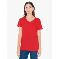 AMERICAN APPAREL Női rövid ujjú póló, AABB301 pamut-poliészter, Red-XL