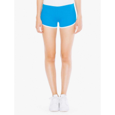 AMERICAN APPAREL Női short AA7301 futónadrág, Teal/White-L női rövidnadrág