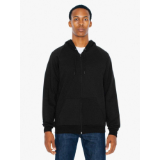 AMERICAN APPAREL Uniszex pulóver American Apparel AA5497 California Fleece Cipzáras Kapucnis pulóver -S, Black
