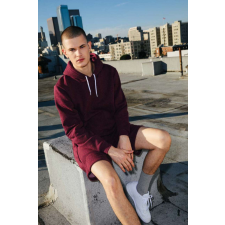 AMERICAN APPAREL Uniszex rövid nadrág American Apparel AARSAMT4239 Mock Twist Gym Short -S, Peppered Cranberry női rövidnadrág