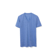 AMERICAN APPAREL uniszex tri-blend V-nyakú póló, AATR461 rövid ujjú, Athletic Blue-M